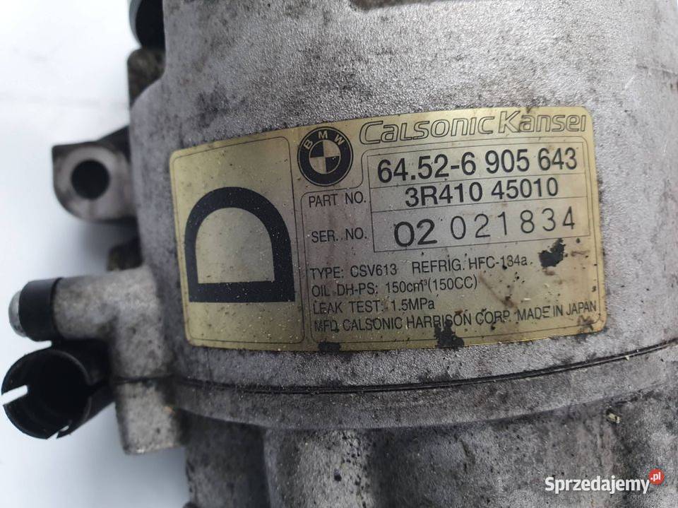 SPRĘŻARKA KLIMATYZACJI BMW E46 6905643 osobowe Pozostałe Lipno sprzedam