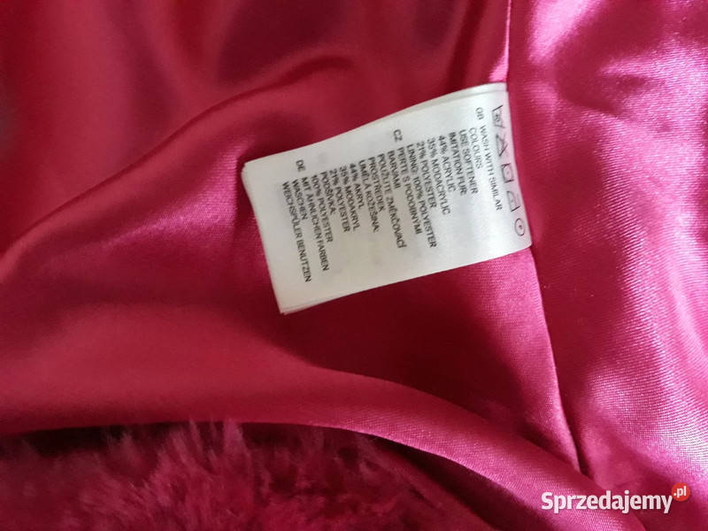 Futerko kurtka pluszowa mieciutka fuksja H&M Sosnowiec