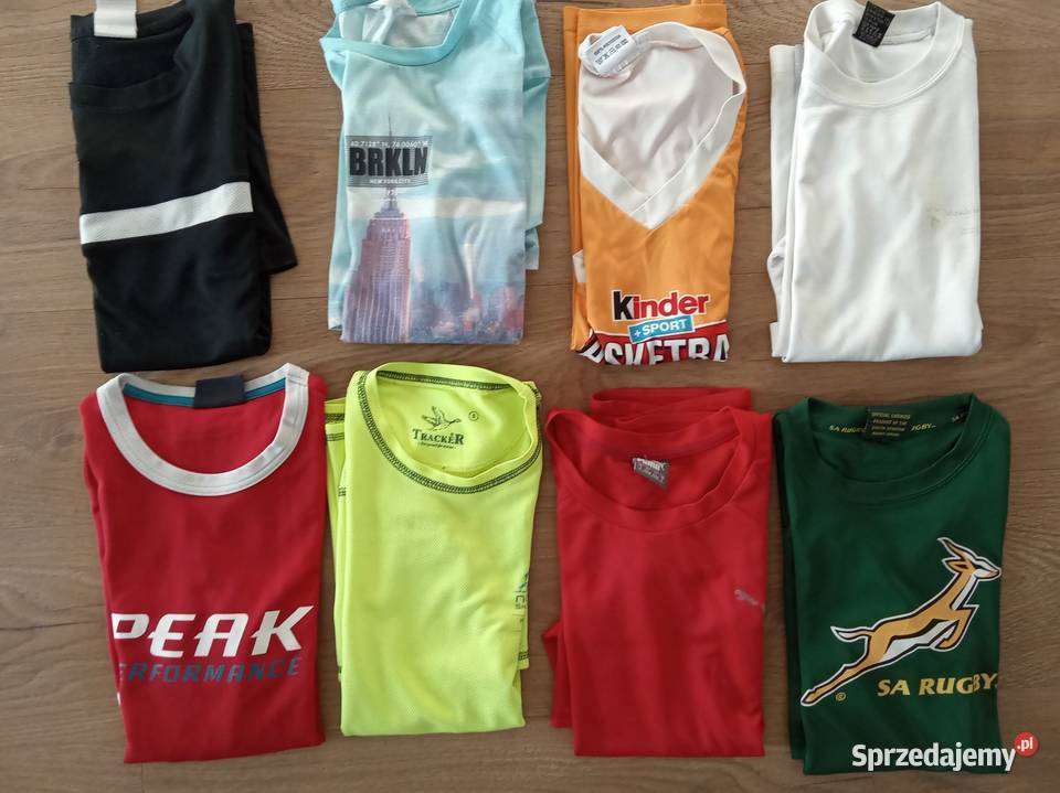 Zestaw koszulek Tshirt używane poliester rozmiar lubelskie sprzedam