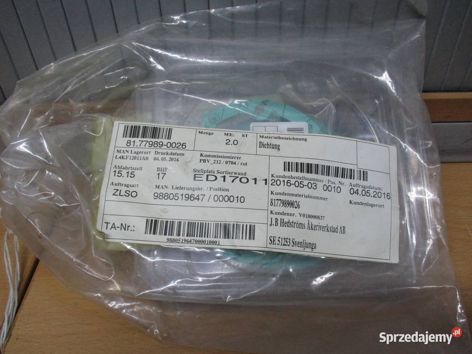 Uszczelka palnika Airtronic Man 81779890026 ciężarowe kujawsko-pomorskie Mogilno