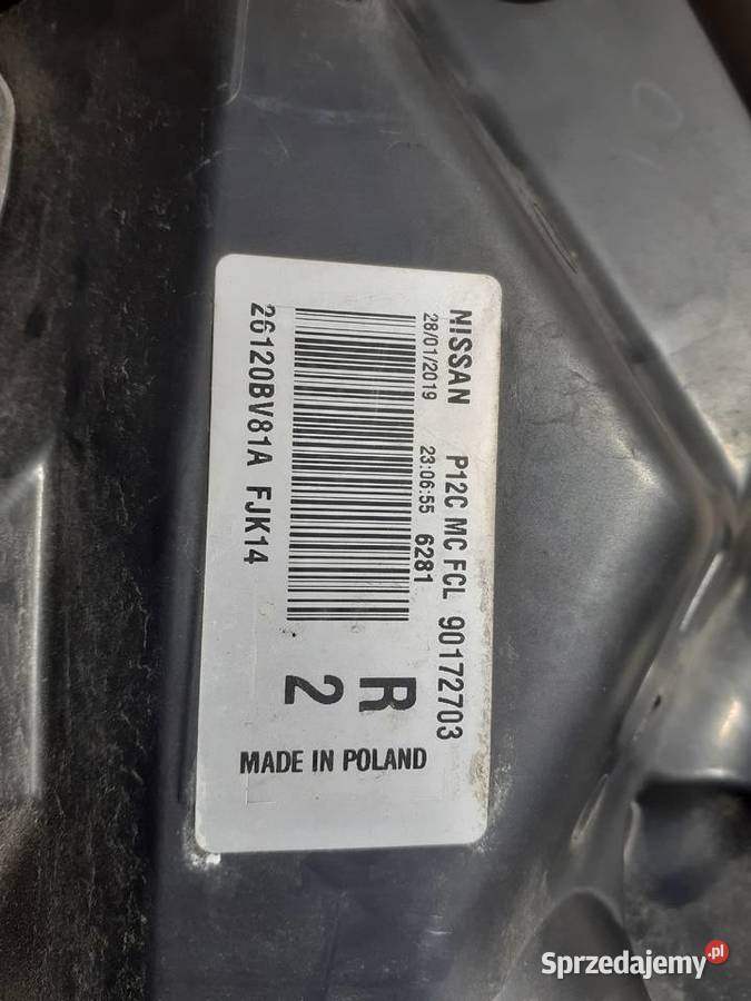 Nissan Juke f 15 lampa do jazdy dziennej prawa