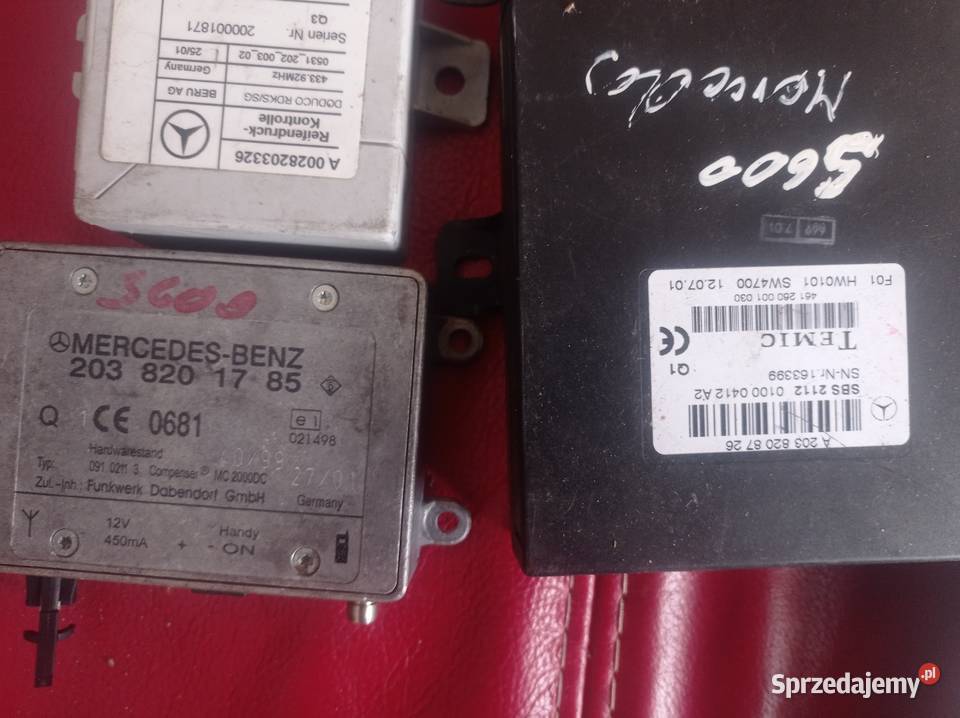 Mercedes w220 s600 sterownik komputer stacyjka osobowe Włocławek