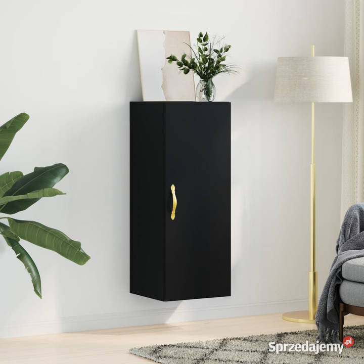 Szafka wisząca czarna 345x34x90 WM828837 Warszawa