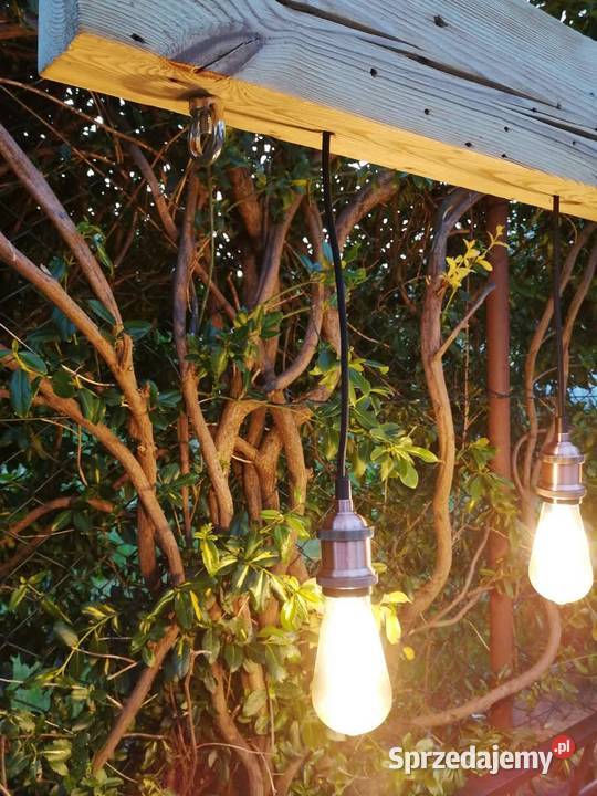 Lampa wisząca na linach regulowanych Styl Wejherowo