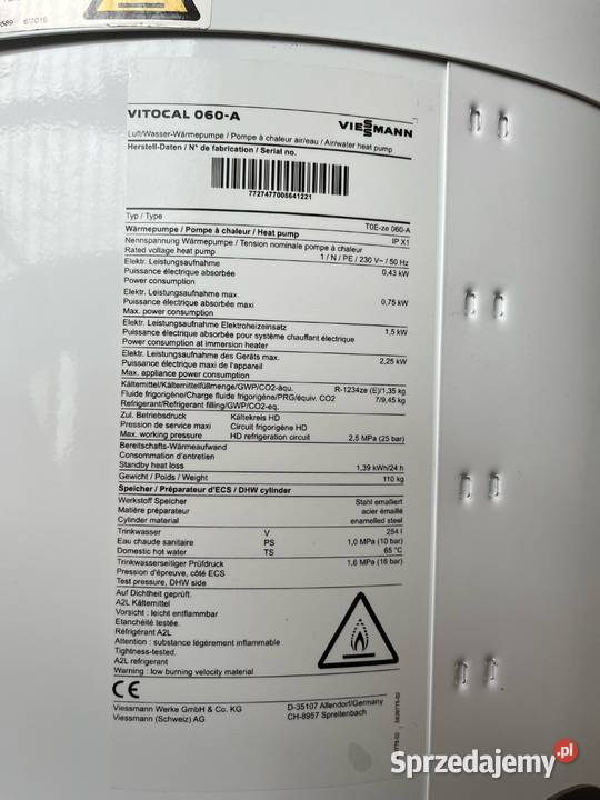 Pompa ciepła powietrzewoda Viessmann Vitocal