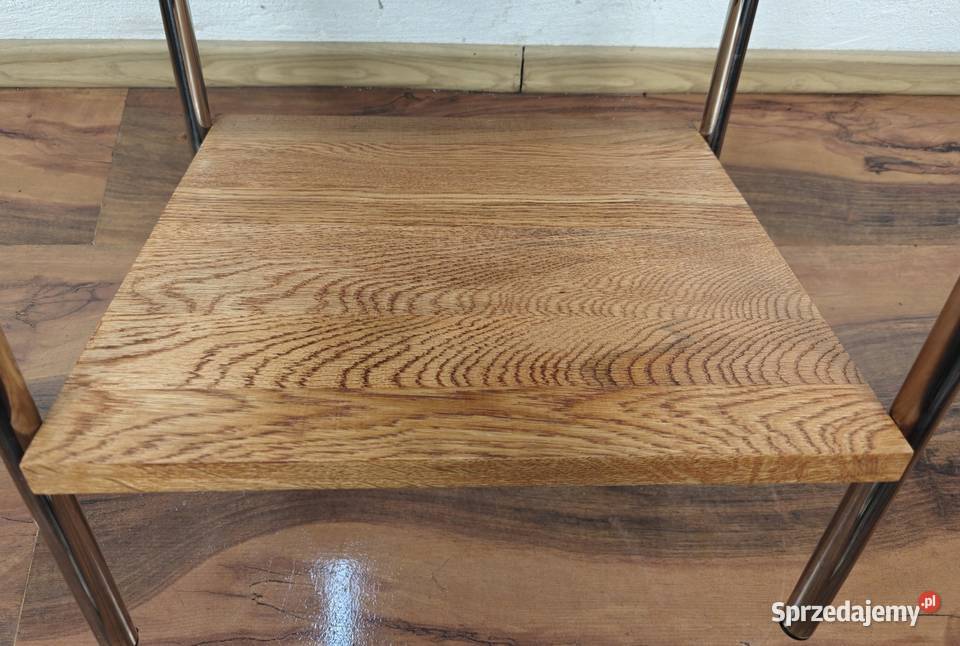 Szafka nocna lity dąb chrom teak Bauhaus Art Warszawa