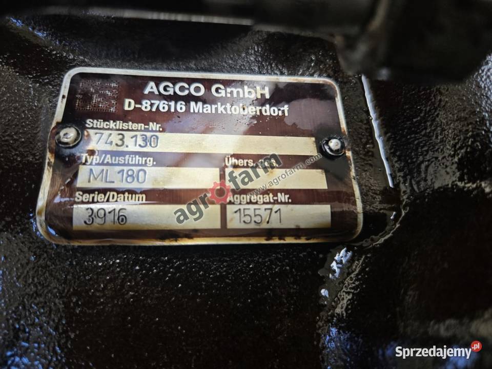 Skrzynia biegów Vario ML180 Massey Ferguson 6614 Byków