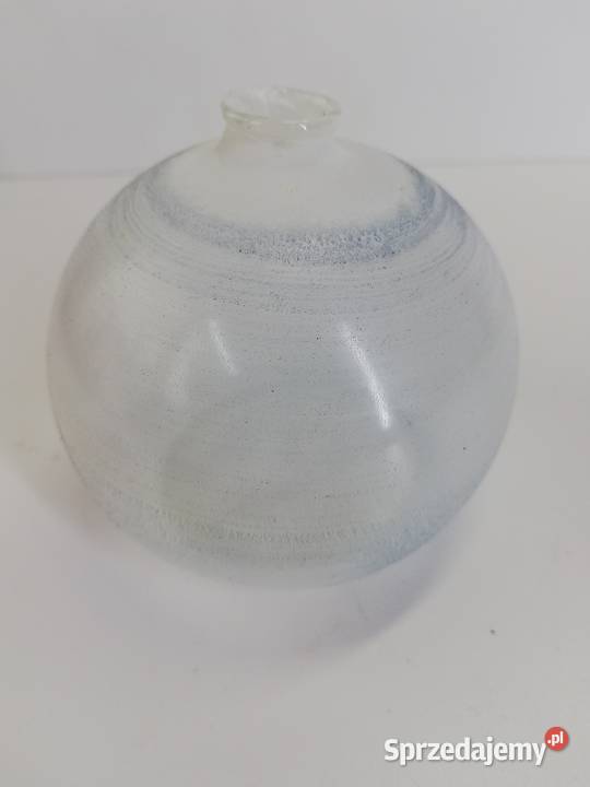 wazonik szklany ręcznie dmuchany