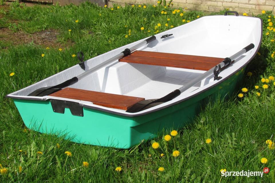 OKAZJA Nowa łódka z wiosłami 2400 ważna do 3 Wędkarstwo Gościno