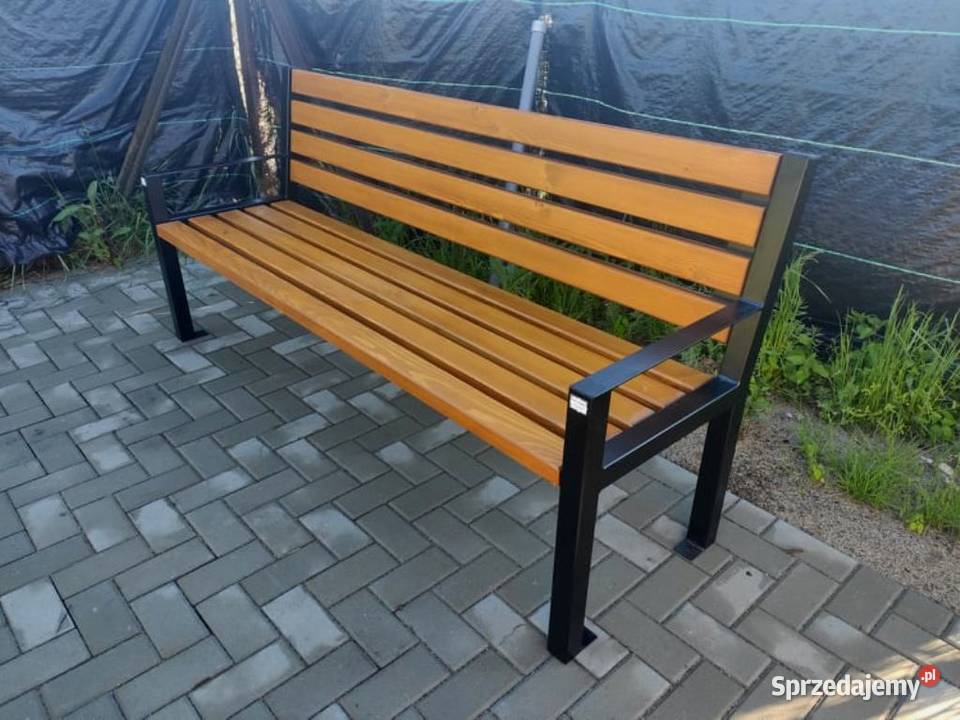 Ławka Parkowa Ogrodowa z podłokietnikiem oparcie Myślenice