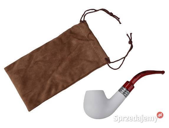 Elegancka Biała Fajka Kompozytowa z Woreczkiem Ostrowy nad Okszą