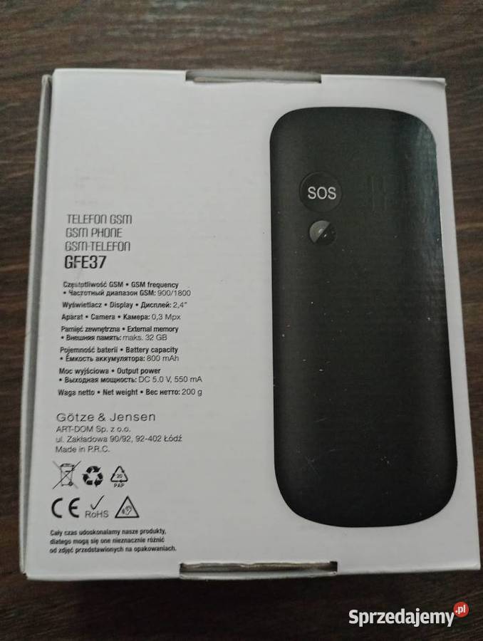 Telefon komórkowy GFE37 GSM Gotze Jensen Dywity sprzedam