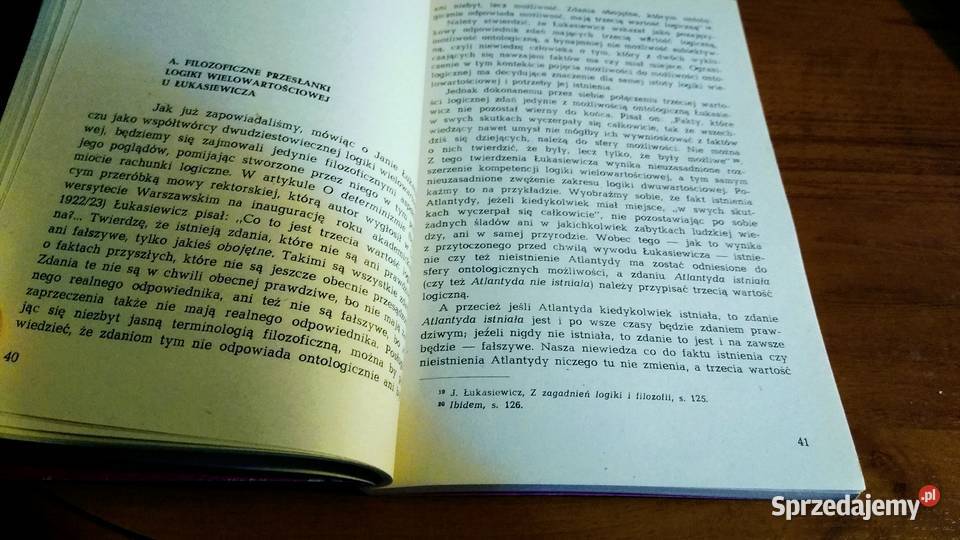 Filozoficzne podstawy logiki wielowartościowej sprzedam