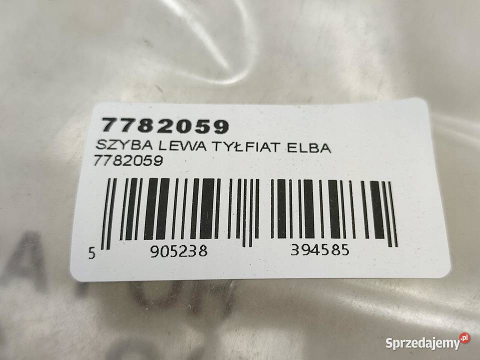 SZYBA LEWY TYŁ FIAT ELBA 19911996 NOWA osobowe
