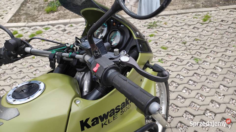 Manubrio Moto Accossato Oro Per Kawasaki KLE 500 LE500A 1991 - Diametro 22 Mm, Altezza Media, Made In Italy