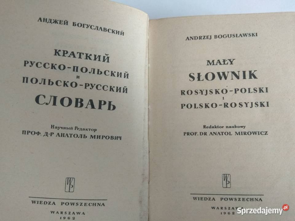 Słownik Rosyjsko Polski i Polsko Rosyjski sprzedam