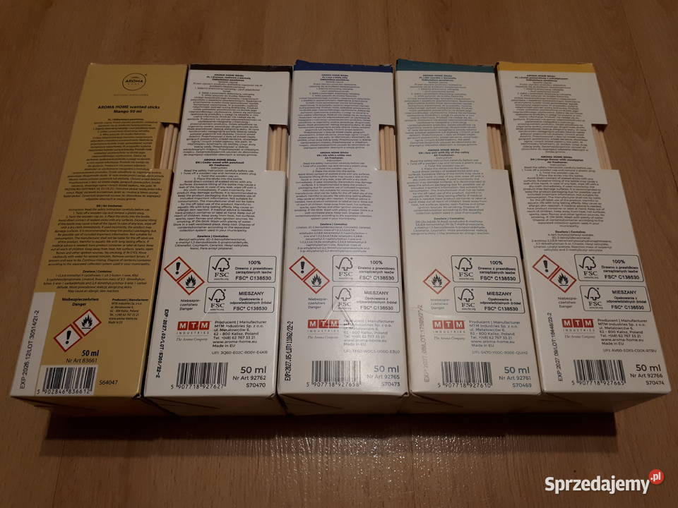 Patyczki zapachowe 5 x 50 ml różne zapachy AROMA śląskie Rybnik