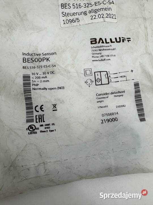Balluff BES00PK BES 516325E5CS4 Czujnik