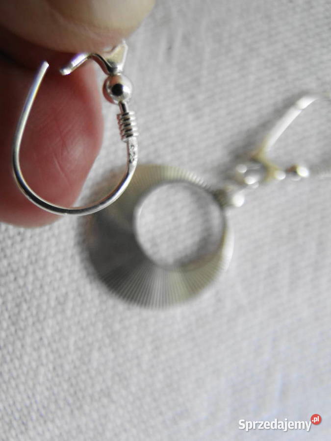 Oryginalne dwustronne kolczyki srebro 925 mazowieckie