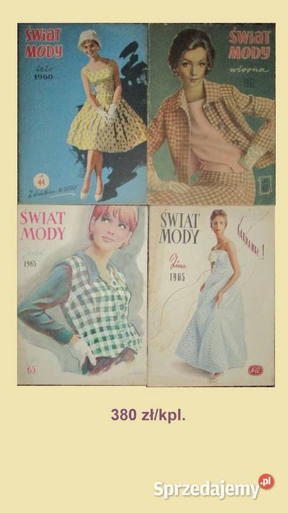 Świat Mody lato 1960r magazyn moda czasopisma Łódź