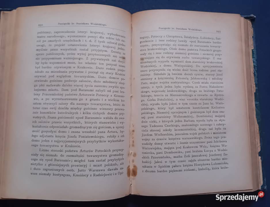 Pamiętniki hr Stanisława Wodzickiego Kraków 1888 Koźminek