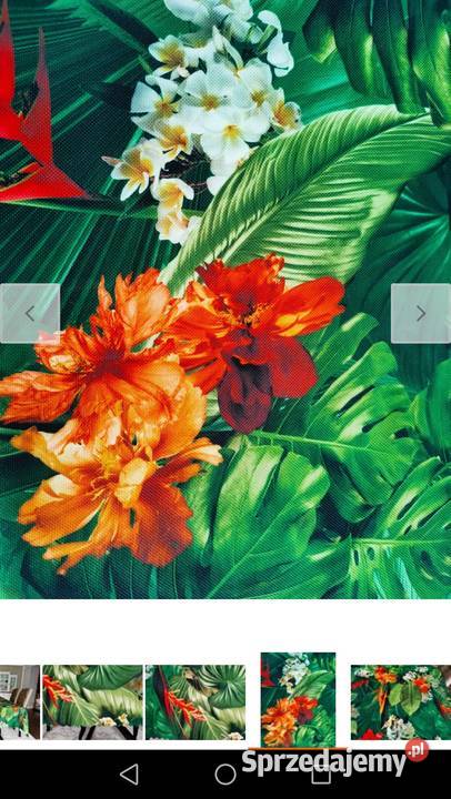 Obrus plamoodporny kwiaty egzotyczne sprzedam