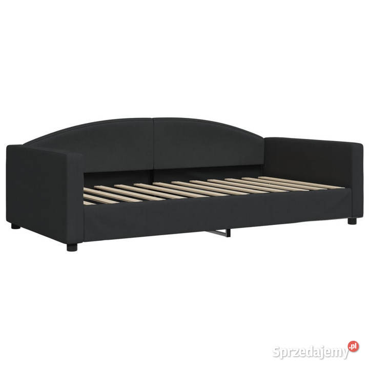 Sofa z materacem do spania czarna tkanina mazowieckie Warszawa sprzedam