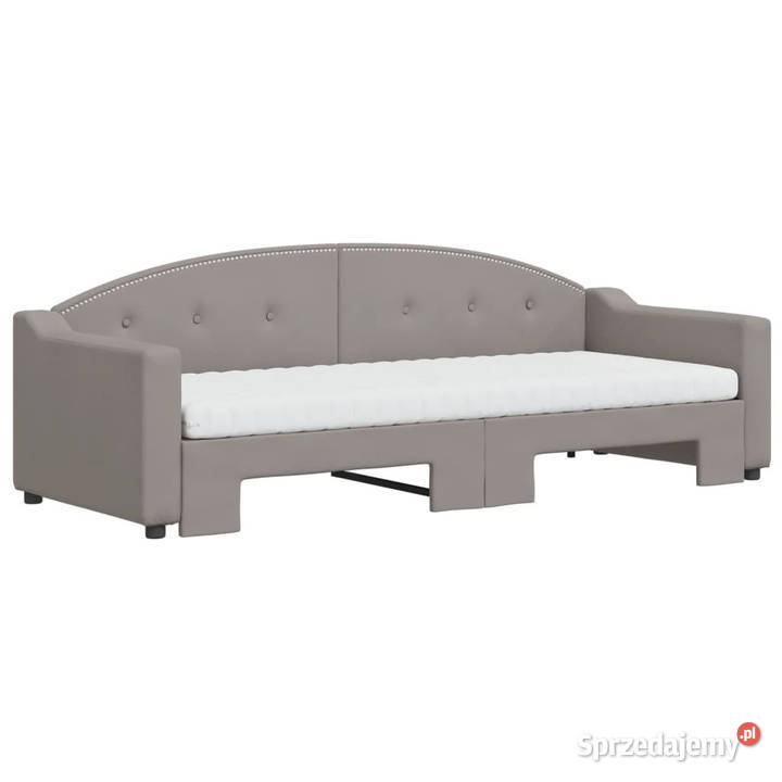 Sofa rozsuwana z materacami kolor taupe tkanina Warszawa