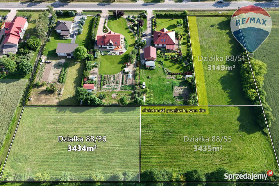 Działka rolnobudowlana 3434m2 Łaziska sprzedam