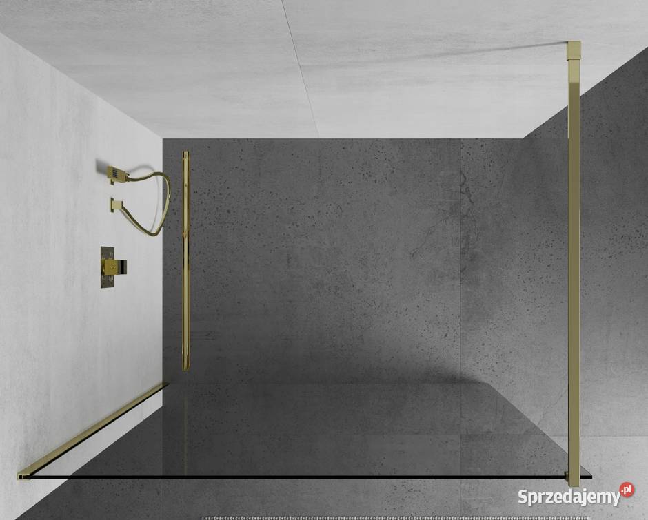 Ścianka Prysznicowa ZŁOTA Gold rozmiary szkło 8 Wyposażenie wnętrz Choroszcz