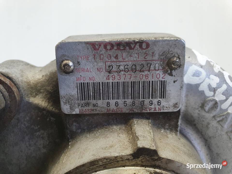Volvo S60 V70 II 20 T TURBOSPRĘŻARKA 4937706102 osobowe Turbosprężarki Janów sprzedam