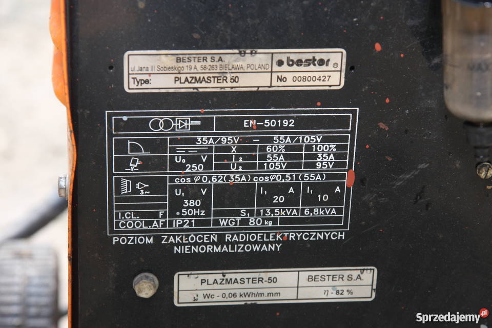przecinarka plazmowa Plazmaster 50 Bester kujawsko-pomorskie sprzedam