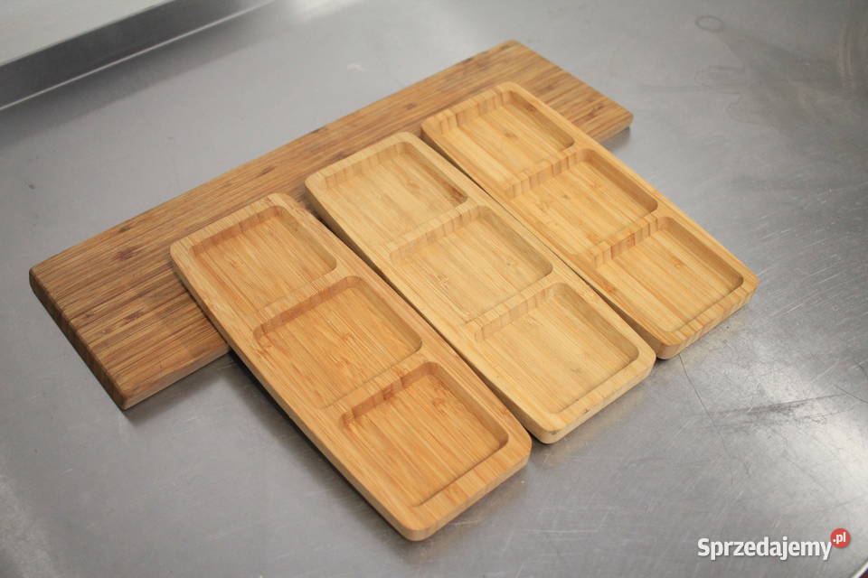 Drewniane miseczki niskie ładny komplet Pszczyna