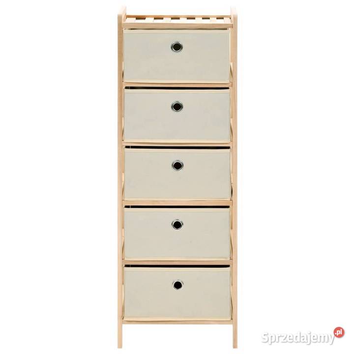 vidaXL Regał z 5 koszami z tkaniny drewno Warszawa