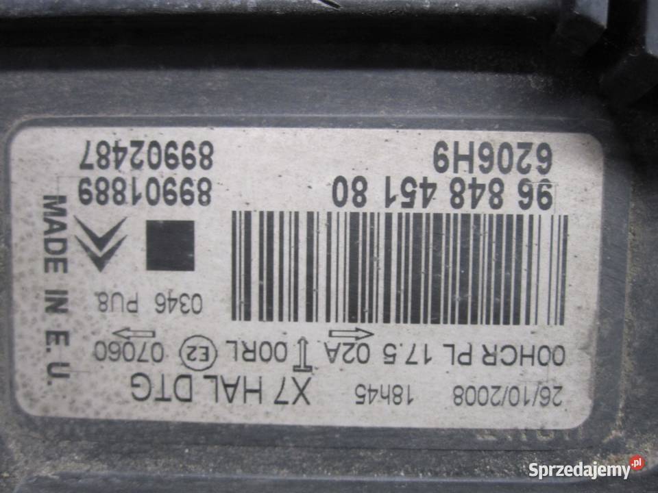 CITROEN C5 III 08r lampa prawy przód 9684845180