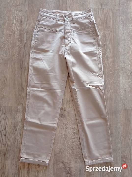 Beżowe spodnie rurki Hajnówka sprzedam