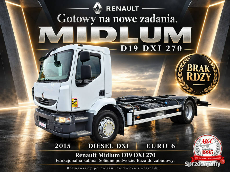Renault Midlum 270 DXi Renault Midlum D19 270 Rok produkcji 2015 Samochody ciężarowe Łaziska Górne sprzedam