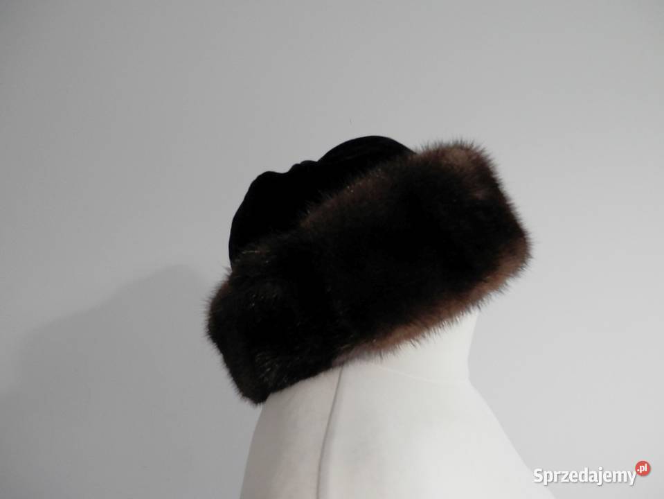 Czapka Zimowa Toczek z Norek Futro Naturalne Dla kobiet Łomża