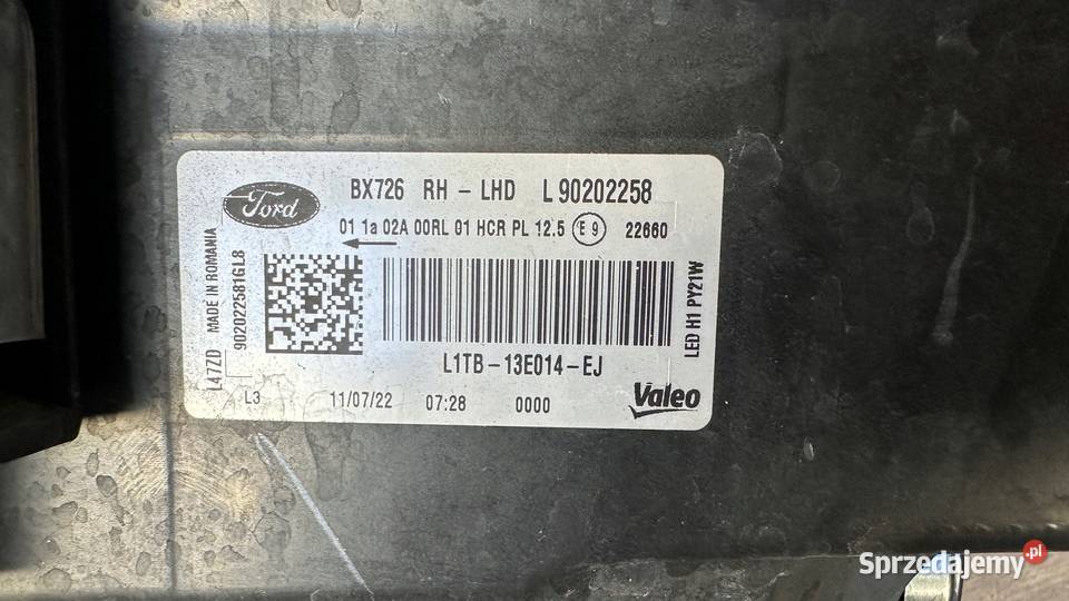 LAMPA PRZEDNIA PRZÓD PRAWA FORD PUMA II FULL LED Gorzów Wielkopolski