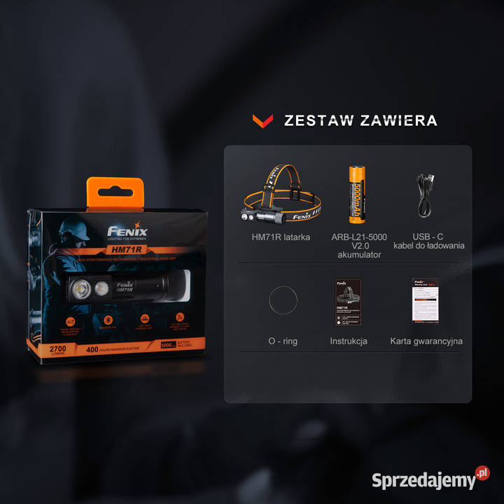 Latarka czołowa Fenix HM71R Warszawa sprzedam