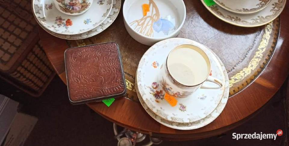 Papierośnica cyna wytłaczana skóra Gdańsk sprzedam