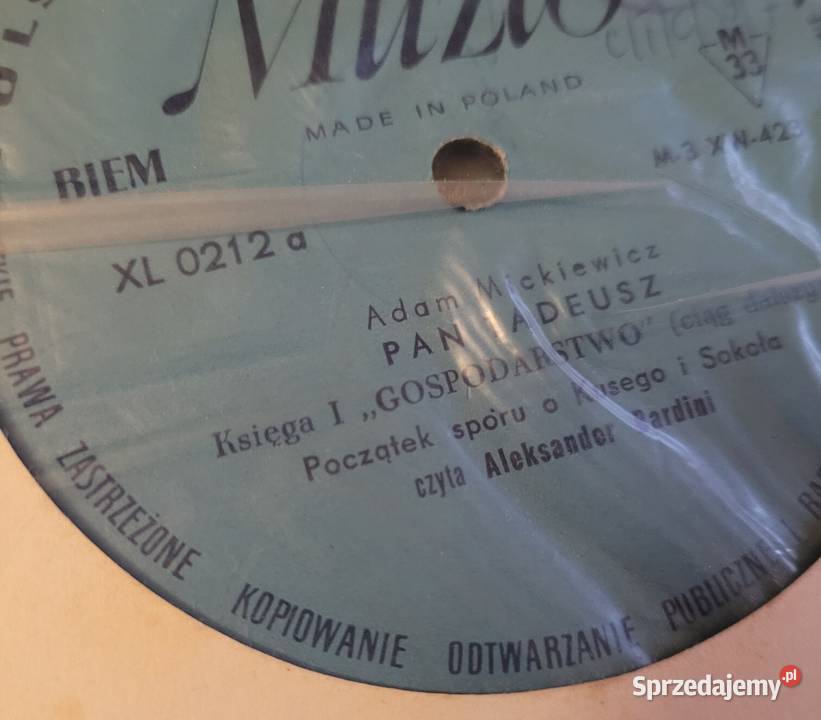 A Mickiewicz Pan Tadeusz Noc Listopadowa S Płyty i kasety kujawsko-pomorskie Chełmno