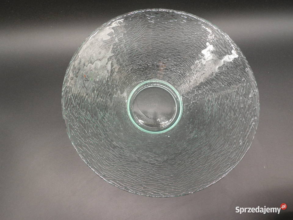 Teksturowana szklana miska w kolorze zielonym wielkopolskie Raszków