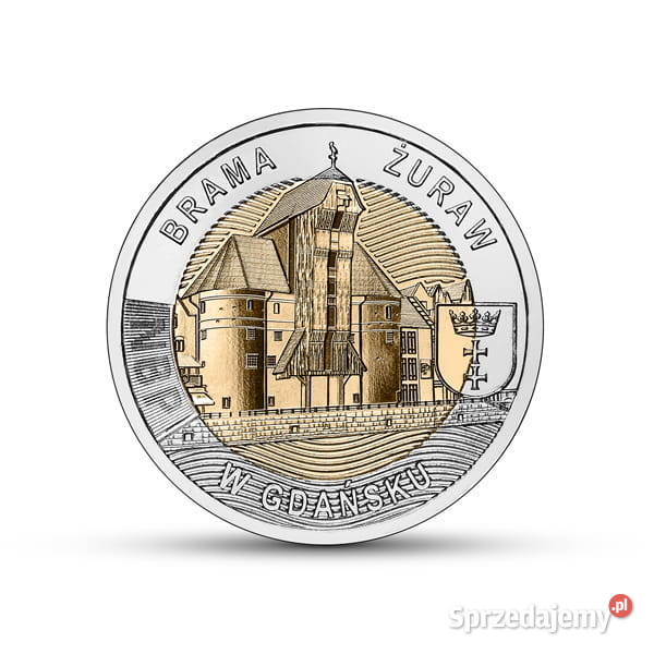 Moneta 5 Brama Żuraw w Gdańsku Kolekcje