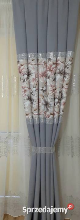 Zasłony jasno szare lilia