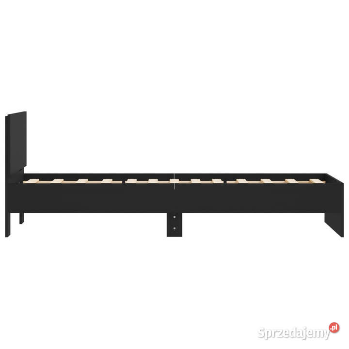Rama łóżka z wezgłowiem czarna 90x190 WM838653 193cm Łóżka