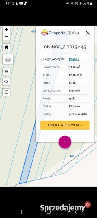 Sprzedam las KaweczynPadarz Kłoczew