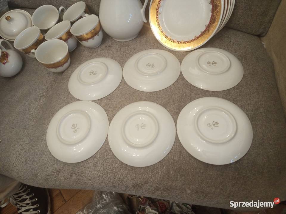 Staryporcelanowy serwis kawowy z sygnaturą Kępno