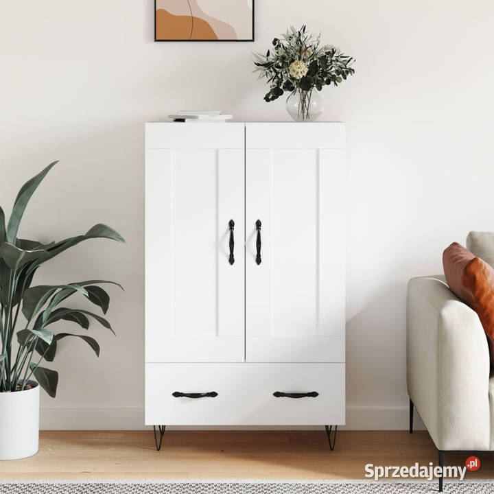 Wysoka szafka biała 695x31x115 materiał Warszawa