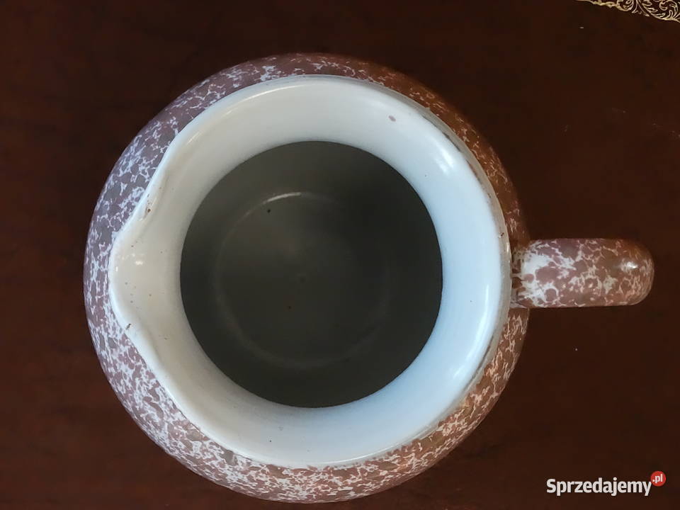 Dzbanek ceramiczny kamionka nakrapiany vintage Biłgoraj